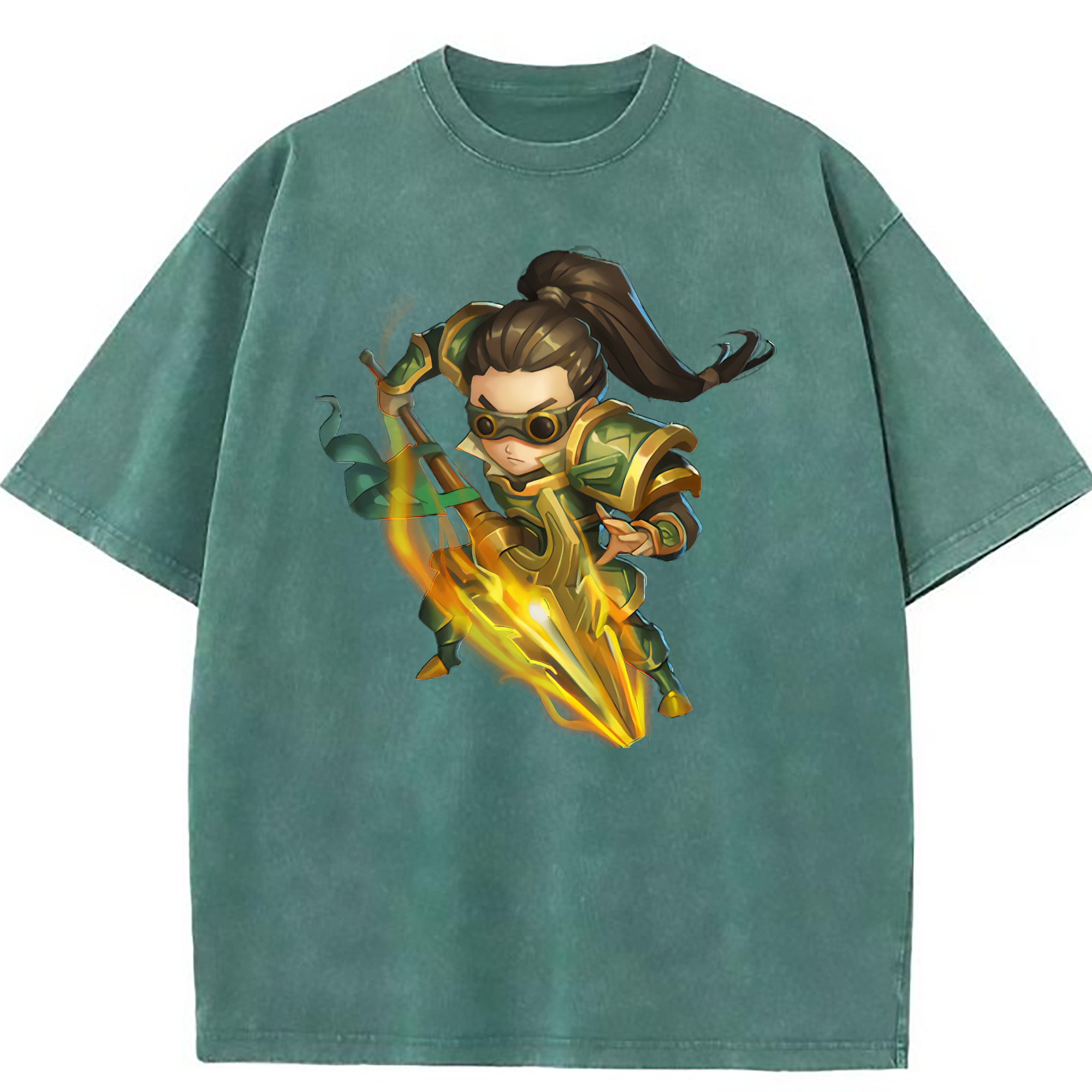 （画像用） リーグ・オブ・レジェンド League of Legends LOL 綿100% ヴィンテージ風 半袖Tシャツ（フロントプリント）